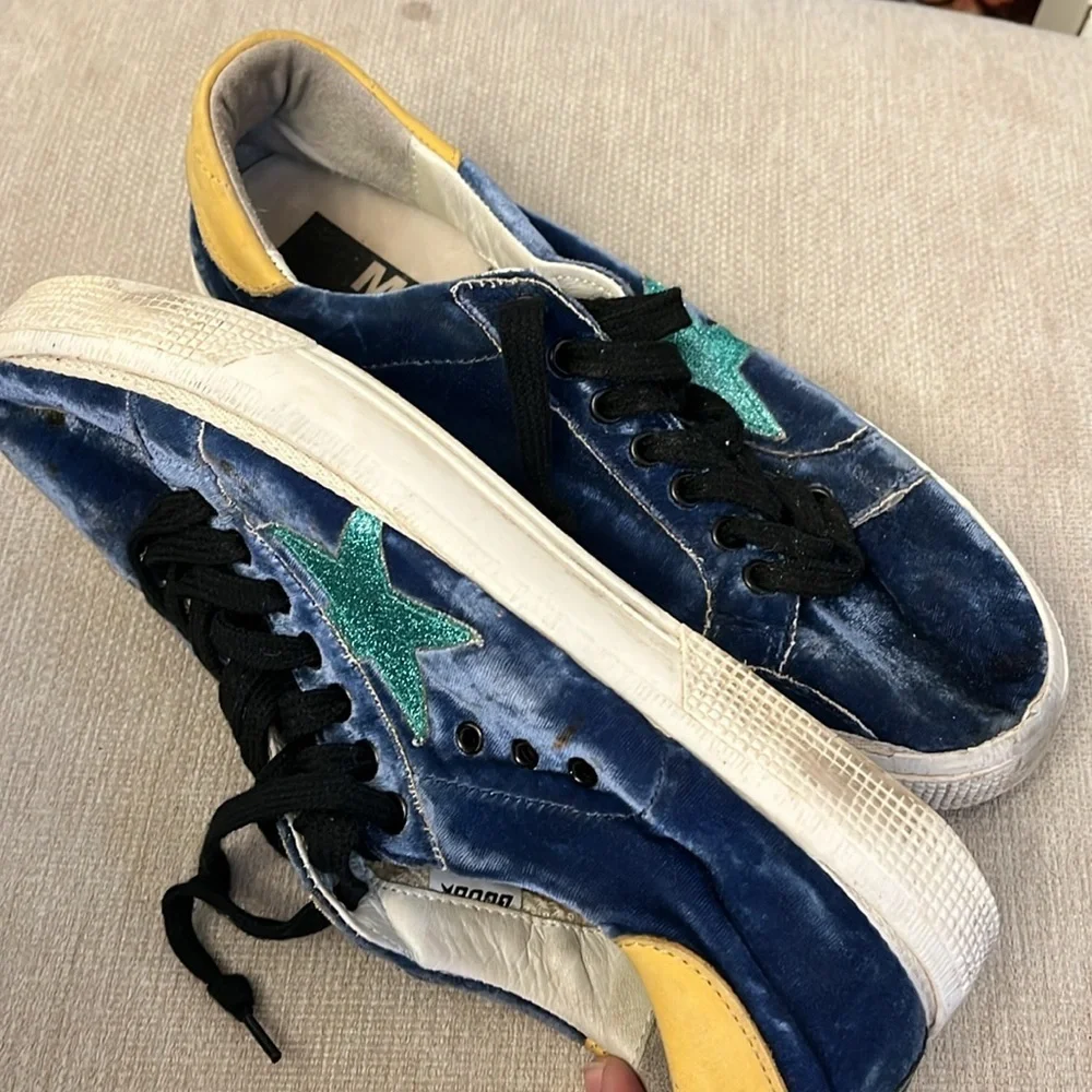 Golden Goose May Sneakers in Blue Velvet size 40 - Picture 8 of 10